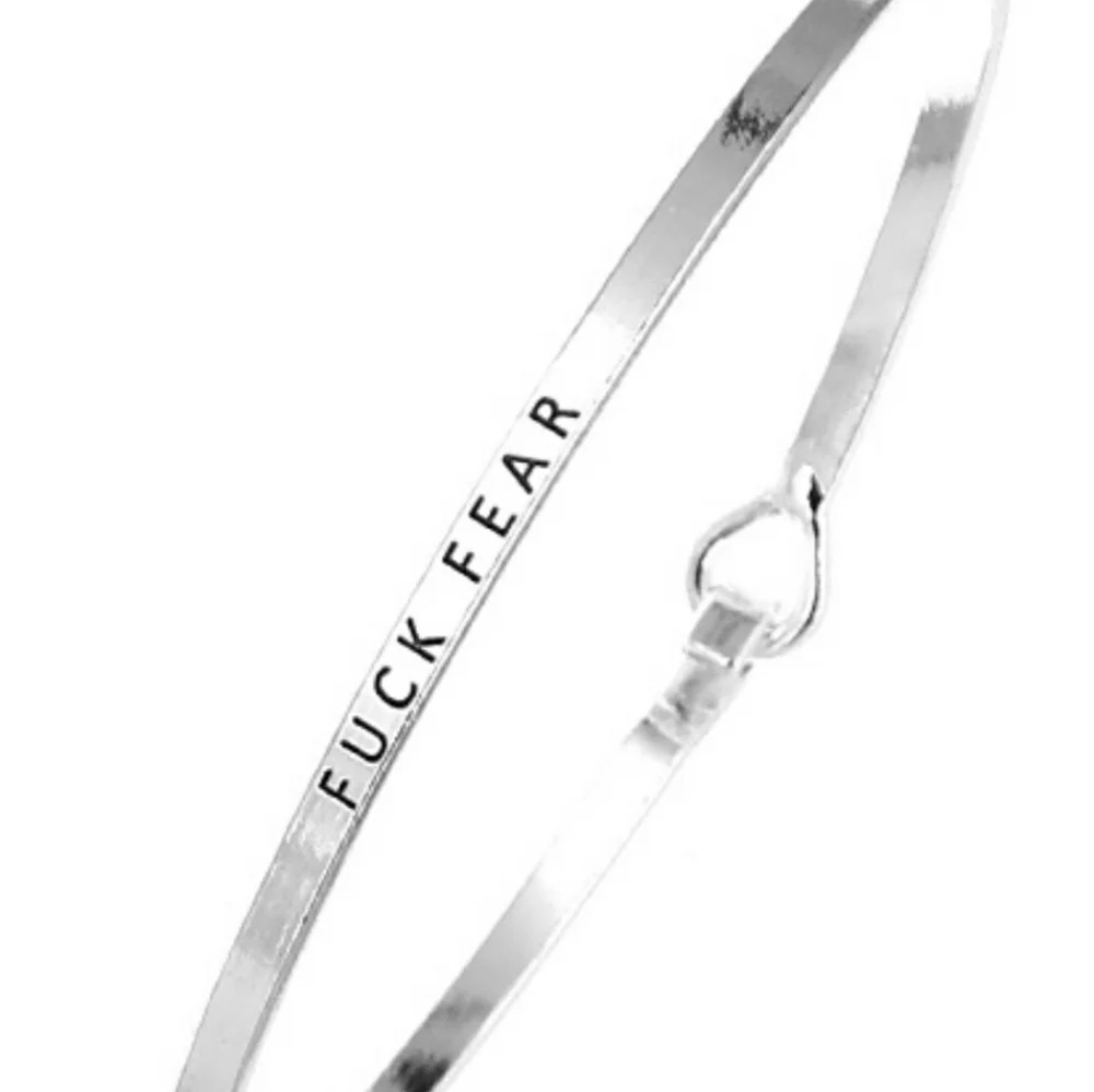 Fxxk Fear Message Bracelet‎